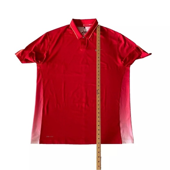 Nike Tiger Woods Collection TW Glow Polo Golf Shirt XL Canada/USA Flag Dri-Fit - Picture 11 of 11